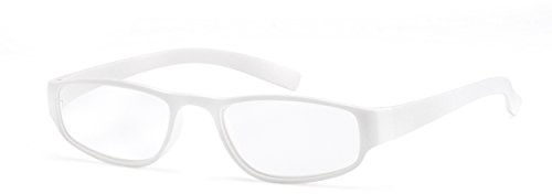 FILTRAL Extrem leichte Lesebrille in der Trendfarbe Weiß/Moderne eckige Lesehilfe für Damen & Herren / +2,50 dpt F4524183