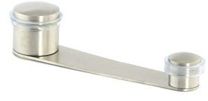 EVI Herrajes | Tope Retenedor Giratorio de Puerta | Hueco Útil 70 mm de Grosor | Goma Transparente | Acero Inoxidable Acabado Mate | Incluye Tornillo + Taco | Mod. I-152RTAM