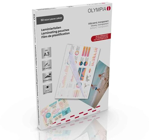 Olympia lamineringsfolie, 125 mikron, A3, 50 stycken