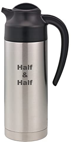 Service Ideas Steelvac Carafe,Half & Half, 33.8oz, Vacuum Insulated