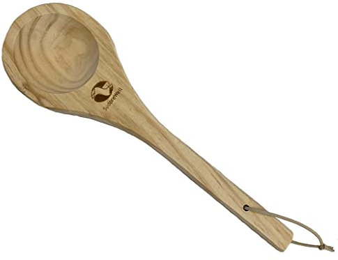 Saunakelle Holz Holzkelle Aufgußkelle Saunalöffel L390xB95xH40mm