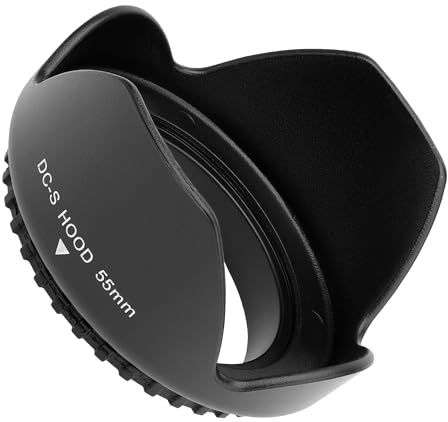 CELLONIC Paraluce compatibile con Ø 55mm con filettatura a vite Ø 55mm Lens Hood in Materiale sintetico protegge l'obiettivo e la lente da urti e graffi
