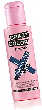 Crazy Color Peacock Blue no 45, 100ml - Crème colorante bleu paons