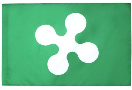AZ FLAG Flagge Lombardei 90x60 cm Polyester 100D Hohlsaum | Für innen und außen Lombardia in Italien dekorative Flagge doppelte Nähte und verstärkte Kanten mit Masttunnel 100D Polyester