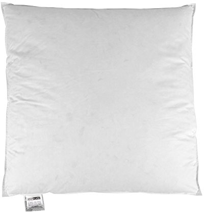 HOMESCAPES Oreiller gonflant et Moelleux en Plumes et Duvet d’oie Blanc et Coton 65 x 65 cm, Oreiller Naturel Moelleux Hypoallergénique Anti-acariens