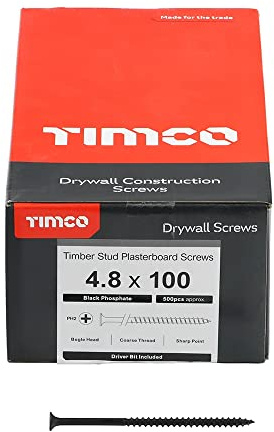 Timco PH2 grob Schnellbauschr – Schwarz (Box von 1000), 00100DRYC