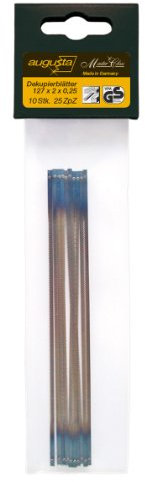 Augusta 0735 AMA - Lame di ricambio per sega a svolgere, per legno e plastica, confezione da 10 pezzi, 127 x 2 x 0,25 mm