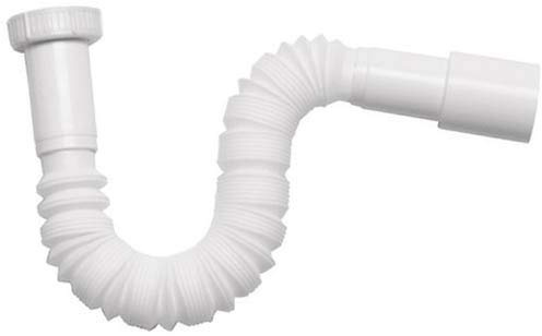Ausziehbarer Siphon mit Kunststoffmutter für Badezimmer (2 Stück) (1 Zoll 1/4 x 32 mm)