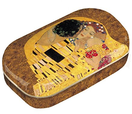 Kontaktlinsbehållare tillverkad av metall - Gustav Klimt: The Kiss
