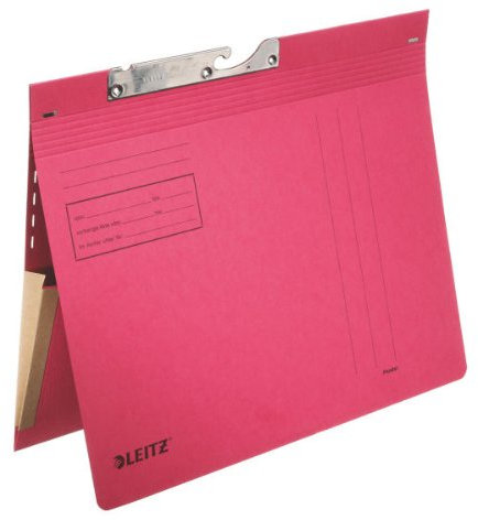Leitz Pendelhefter Combi mit Tasche, kfm. Heftung, Manilakarton, rot
