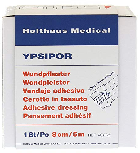 Holthaus Medical Ypsipor Vlies-Wundpflaster - 8 cm x 5 m - 1 Rolle