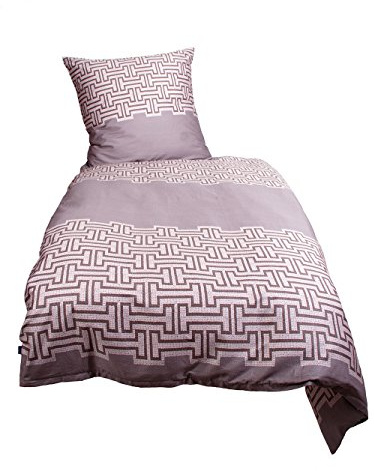 SternenZelt 632164 Lanea Bettwäscheset, Mako-Satin, 80 x 80/135 x 200 cm, grau