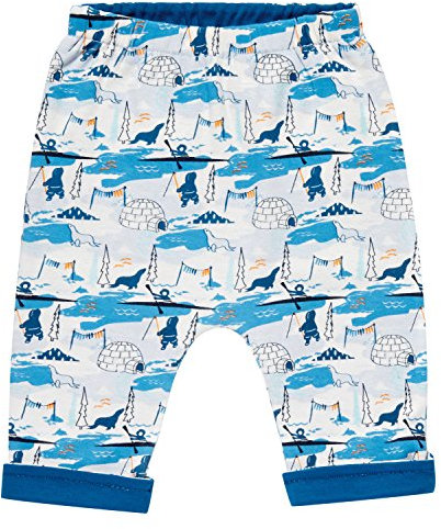 Sense Organics Baby-Jungen Baker (beidseitig tragbar) Hose, Mehrfarbig (AOP Arctic Scene + Teal 280007), 68 (Herstellergröße: 3M)