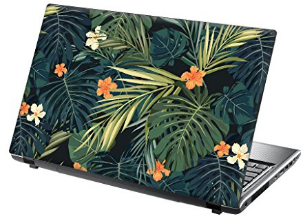 TaylorHe Folie Sticker Skin Vinyl Aufkleber mit bunten Mustern fŸr 15 Zoll 15,6 Zoll (38cm x 25,5cm) Laptop Skin Tropische Blumen, BŠume