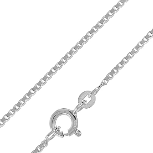 trendor Halskette für Anhänger 925 Silber Rhod. Venezianer Kette 1,2 mm | zeitloser Halsschmuck für Damen und Herren, elegantes Schmuckstück,