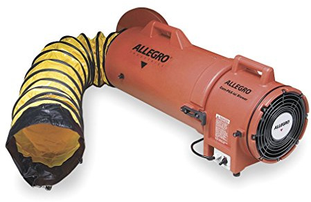 Allegro Industries 9536‐15 9536 15 Plastic Compaxial Blower Dc with 15' Ducting and Canister Assembly, 8