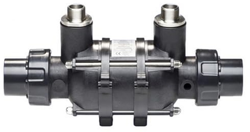 SAXONICA Pool Heizung Wärmetauscher Dapra-KWT-VA 25 I Edelstahl V4A I 28 kW I mit Kunststoffgehäuse
