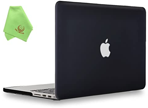 UESWILL Matte Hard Shell Case Cover Compatible with MacBook Pro (Retina, 13 inch, Early 2015/2014/2013/Late 2012), Model A1502/A1425, No CD-ROM, No USB-C, Black