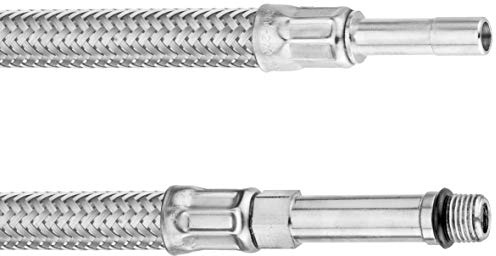 Cornat Flexibler Verbindungsschlauch - 500 mm Länge - M10 x 1 AG, Ø 8 mm - Hochwertige Edelstahl-Umflechtung / Anschlussschlauch für Durchlauferhitzer / Flexschlauch / T317339270 Silber | Hochwertige Edelstahl-Umflechtung – Anschlussschlauch für Durchlauferhitzer – Flexschlauch – Anschluss M10 x 1 AG, Ø 8 mm