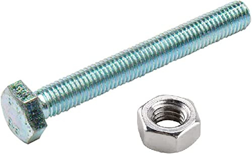 Merriway BH02277 - Grado 4,6 Perno De Cabeza Hexagonal Sólo M5 X 25 Mm, Galvanizado Brillante (Paquete De 6)