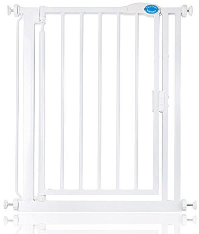 Bettacare Auto Close Stair Gate, 68.5cm - 75cm, White, Narrow, Narrow Pressure Fit Safety Gate, Baby Gate, Safety Barrier for Doors Hallways and Spaces, Easy Installation