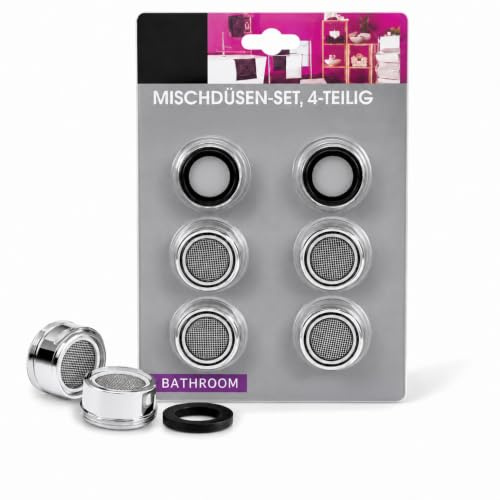 Wasserhahn Mischdüsen Set - 4 Stück Perlator für Wasserhähne mit M24 Innengewinde.