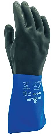 Showa CHM Neopren über Handschuh, chemikalienbeständig, 26 Mil Dick, Medium, schwarz, 12
