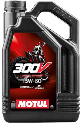 Motul 104138 300V 4T Factory Line Off Road, 15 W-60, 4 L, Brown, 300x234x114