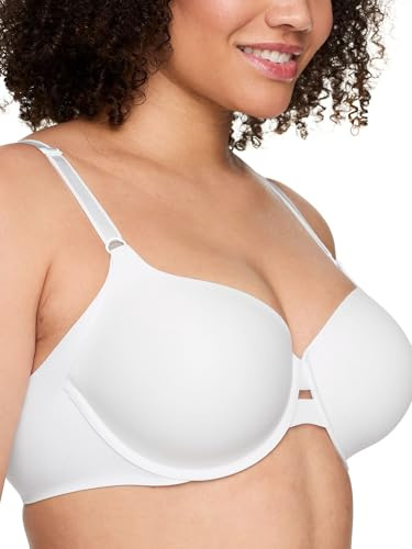 Warner's Women's No Side Effects Underarm-Smoothing Comfort Underwire Lightly Lined T-Shirt Bra 1356, White, 36C