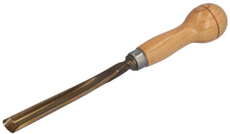 Stubai 546022 Ciseau à bois avec manche en bois de cerisier, Argent/beige, 22 mm