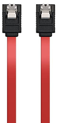 Ewent EC1512 - Kabel SATA III, Geschwindigkeit 6 GBits mit Clips aus Metall, SATA L-Type SATA L-Typ - SATA L-Typ 70 cm rot