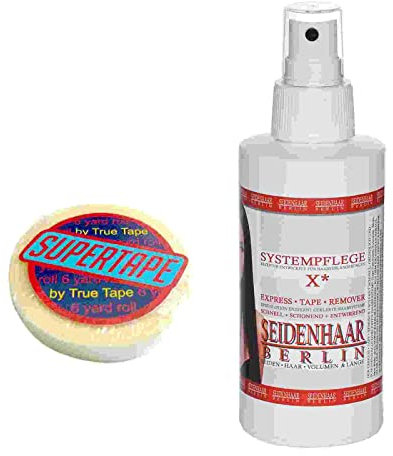 SEIDENHAAR-BERLIN Sparset für Tape Extensions: Supertape slim * 6 mm x 2,75 m + Tape Express Remover * ohne Silikone & 100% Vegan