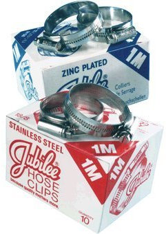 2 x Genuine Jubilee Worm Drive Hose Clamps Size: (2A) 35-50mm