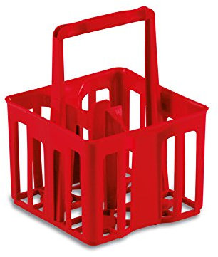 Stefanplast Support pour Bouteille de 2 litres, Rouge, 25 x 25 x 32,5 cm