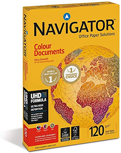 Navigator Pappersfärg dokument ultramjuka A4 120 gsm 500 ark Kopieringspapper Skrivarpapper