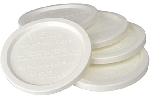 Weck Kunststoffdeckel, 5 Stück, 5 Stück (Größe M = 80 mm, Öffnung) passend für Modelle 751, 900, 901, 908, 976, 996