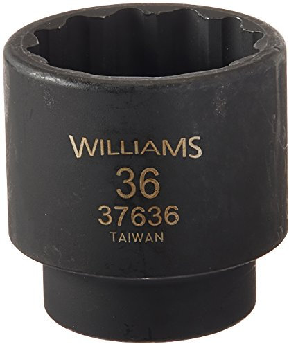 Williams 37636 1/2 Antrieb 36 mm Standard-Steckschlüssel, 12-Kant