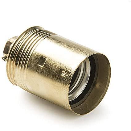 FAMATEL - Portalámparas metálico liso | Bombillas E-27 | Material metálico | Dorado