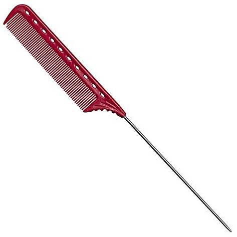 YS Park (3 Pack) 122 (RED) Extra Long Tail Comb from ProHairTools ONLY! + Free Double Dip Comb Brush ($4 Value).