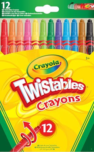 CRAYOLA Twistables Colouring Crayons, Multicolor, 12 Count (Pack of 1)
