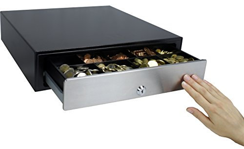 Kassenschublade KA-410 Touch - manuelle Push Öffnung, 9 große Münzfächer, 4 Scheinfächer