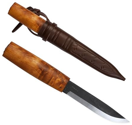 Helle Dreilagen-Carbonstahl Messer, Modell Viking, Carbon Steel, 22.0 cm