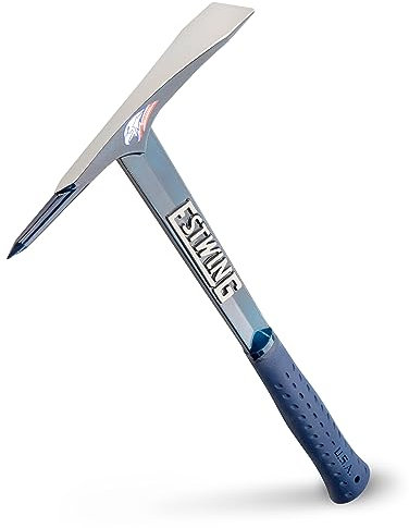 Estwing Burpee Rock Pick - 17 Geological Tool with Pointed Tip & Shock Reduction Grip - BP500