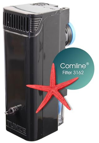 Tunze Comline Filter 3162 l Wasserfilter zur Oberflächenabsaugung + Absaugung von Bodennähe für Aquarien mit 60-400 L l Aquariumfilter mit starker Magnethalterung l flexibles Filtermedium