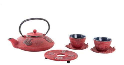 Home Line Tetera infusionador con Tazas - Hierro colado 0.8 L