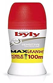 Byly Sensitive - Desodorante roll-on sin perfume, 100 ml, 1 unidad