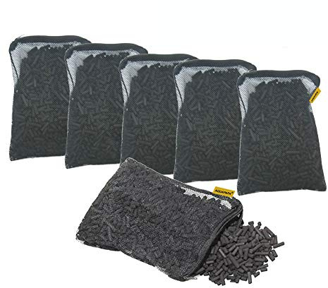 Aquapapa Lot de 6 Sacs en Maille pour filtres de récif Koi - 2,7 kg - Charbon Actif