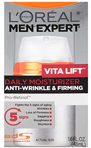 L'Oreal Paris Men Expert Vitalift Anti-Wrinkle & Firming Face Moisturizer with Pro-Retinol, 1.6 oz
