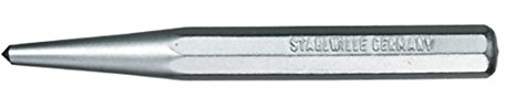 Stahlwille 70050001 Centre Punch, 10 mm Wide Tip, 100 mm Long, Octagonal Shank, Chrome Vanadium Steel, Lacquered Silver, Precision Marker for Drilling, Made in Germany