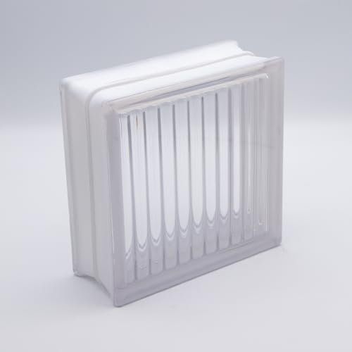 Design Glasbaustein Parallel klar glänzend 19 x 19 x 8 cm - 5 Stück